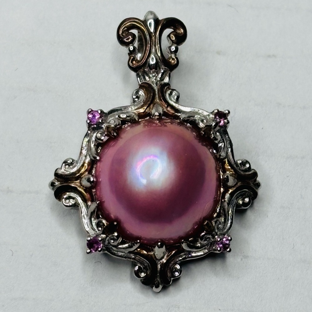 MICHAEL VALITUTTI Gems en Vogue Pink Mabe Pearl & Sapphire Pendant